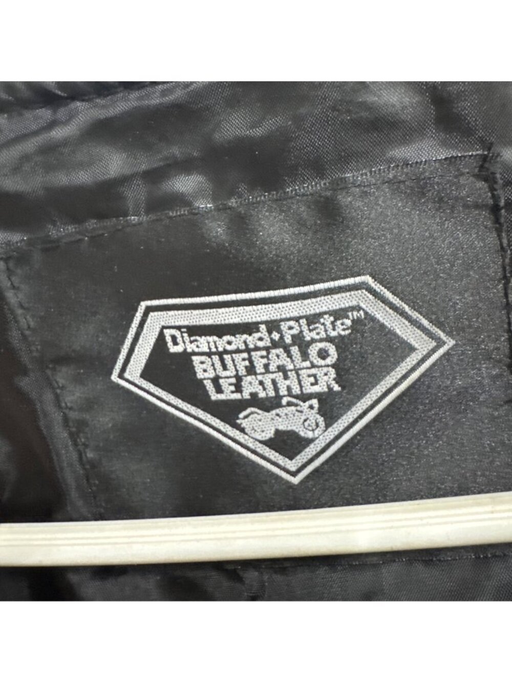Diamond Plate Buffalo Leather Vest With Side Laces & Snap Buttons - Picture 2 of 8